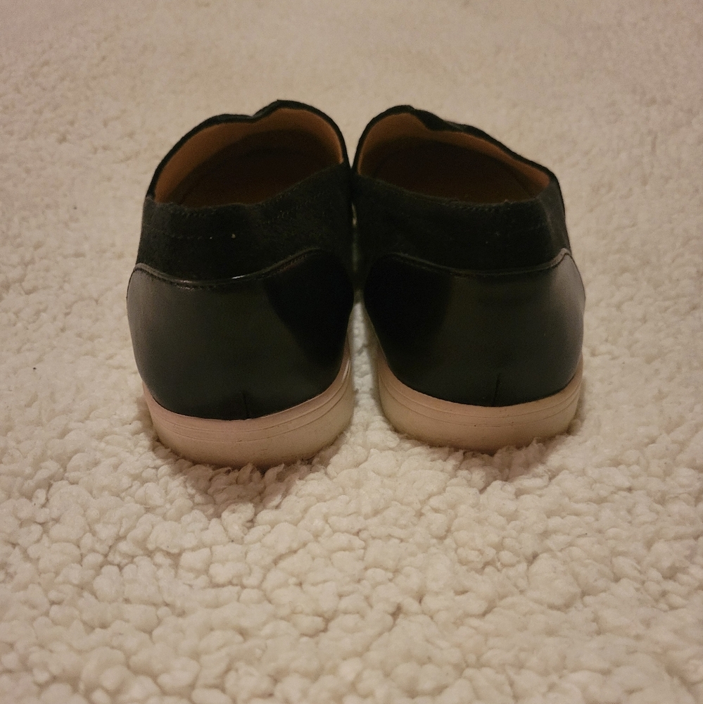 WOMENS NINE WEST SUEDE BOMDIA PLATFORM SHOES BLACK SIZE 8 - Picture 9 of 11
